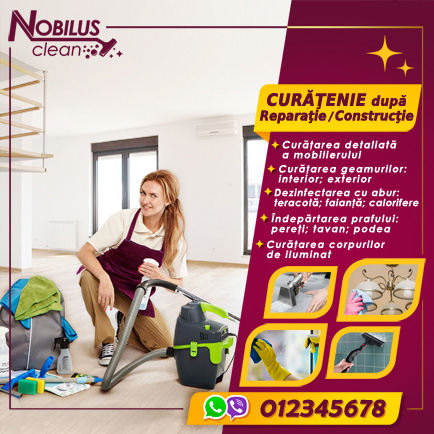 The web banner of Nobilus Clean